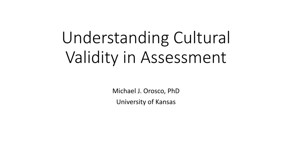 understanding cultural validity in assessment