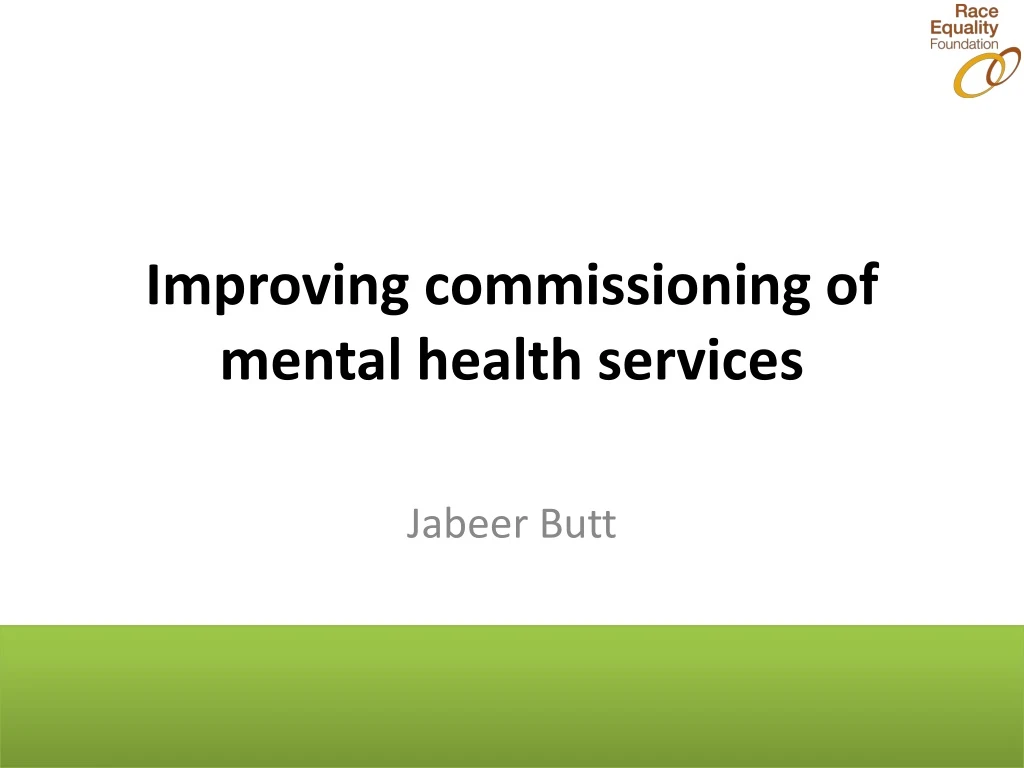 improving commissioning of mental health services
