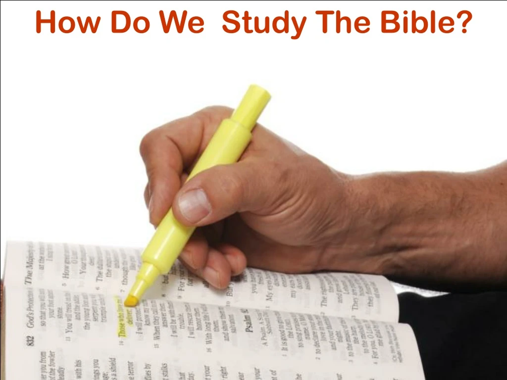 how do we study the bible