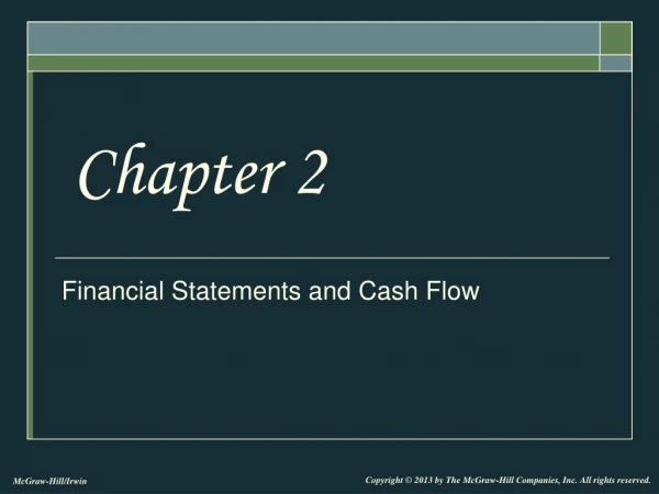 Financial Statements and Cash Flow
