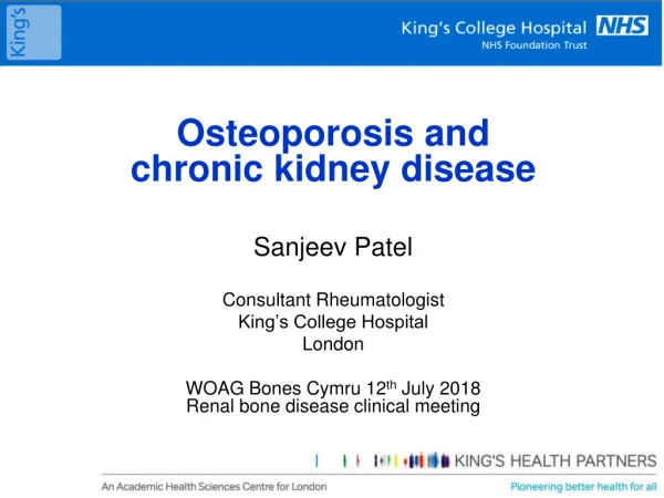 Osteoporosis and chronic kidney disease