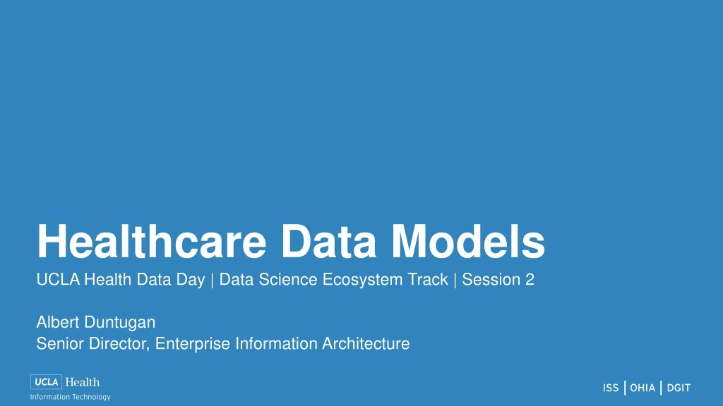 healthcare data models