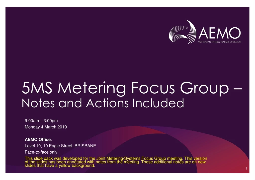 5ms metering focus group notes and actions included
