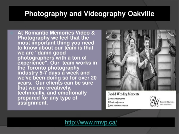 Best Photography and Videography Oakville-RMVP