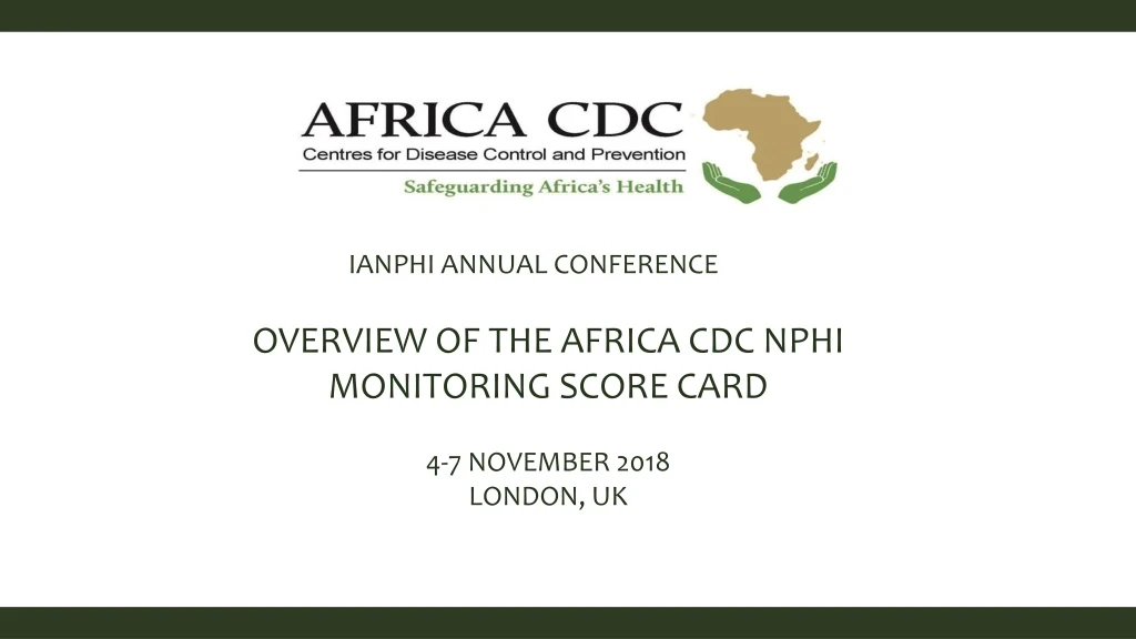 overview of the africa cdc nphi monitoring score card