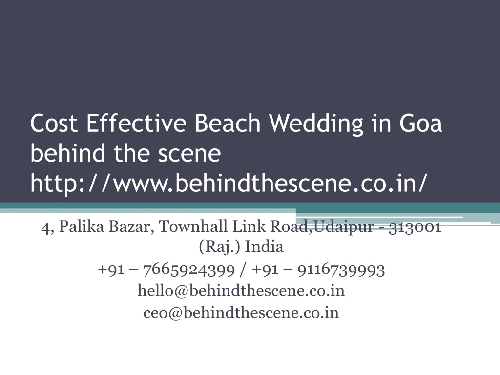 cost effective beach wedding in goa behind the scene http www behindthescene co in