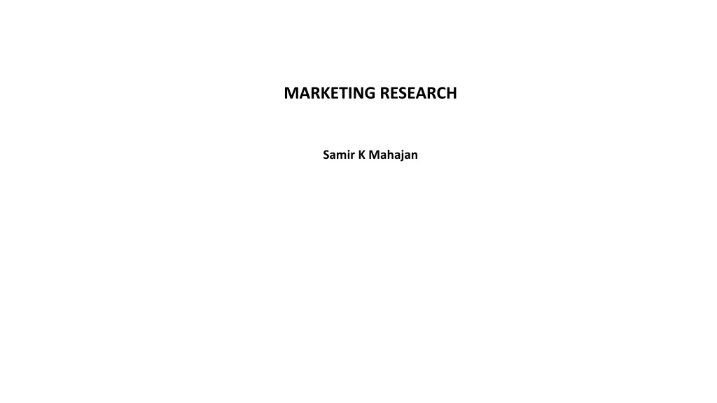 marketing research samir k mahajan