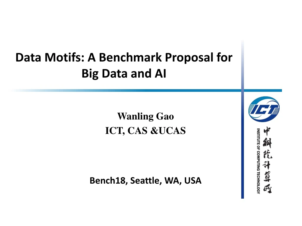 data motifs a benchmark proposal for big data and ai