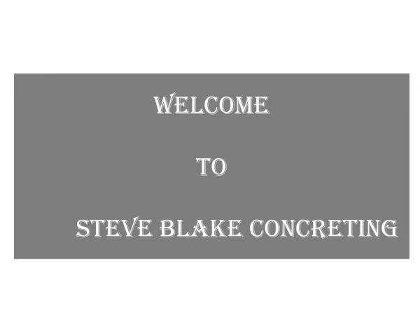 Steve Blake Concreting