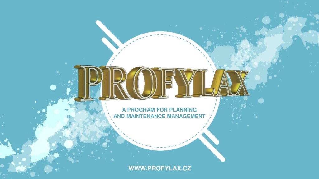 a program for planning and maintenance management