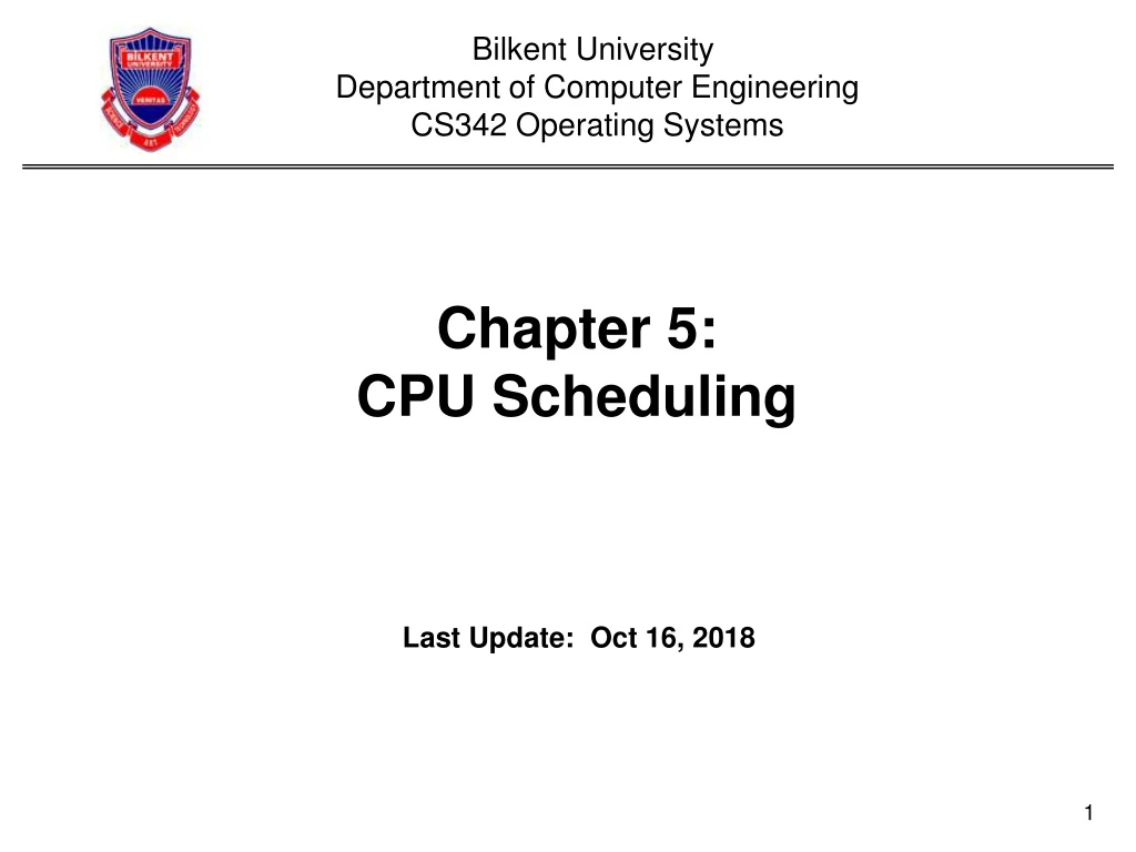 chapter 5 cpu scheduling