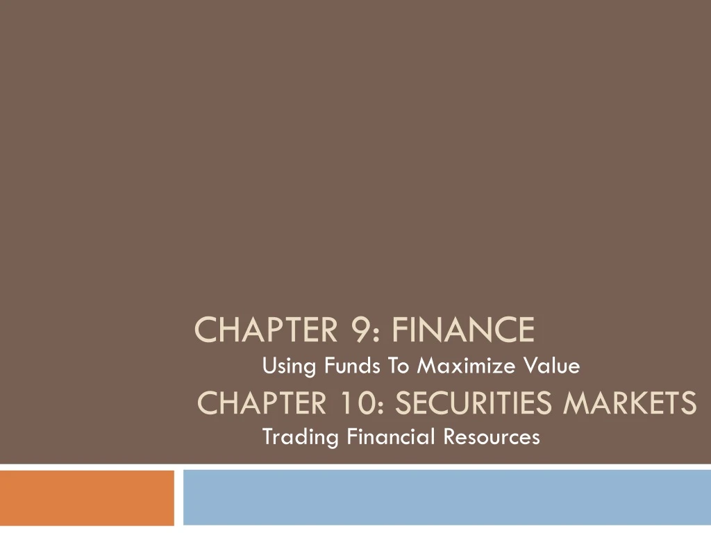 chapter 9 finance
