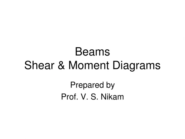 Beams Shear &amp; Moment Diagrams