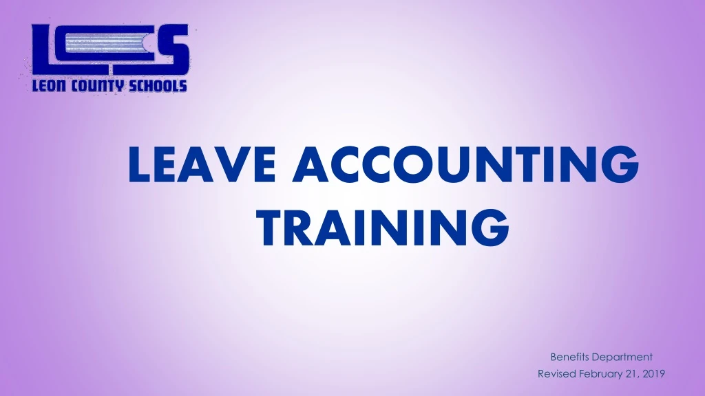 leave accounting training