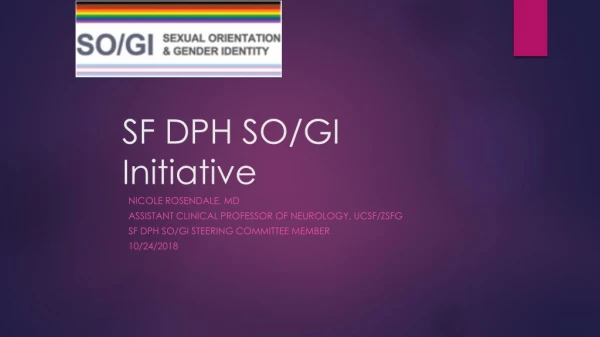 SF DPH SO/GI Initiative