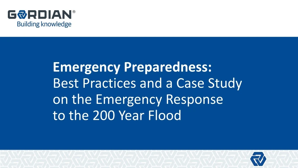 emergency preparedness best practices and a case