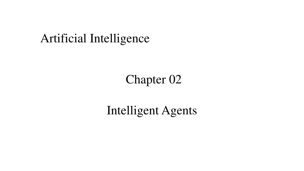 artificial intelligence chapter 02