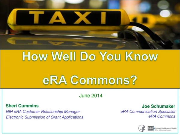 How Well Do You Know eRA Commons?