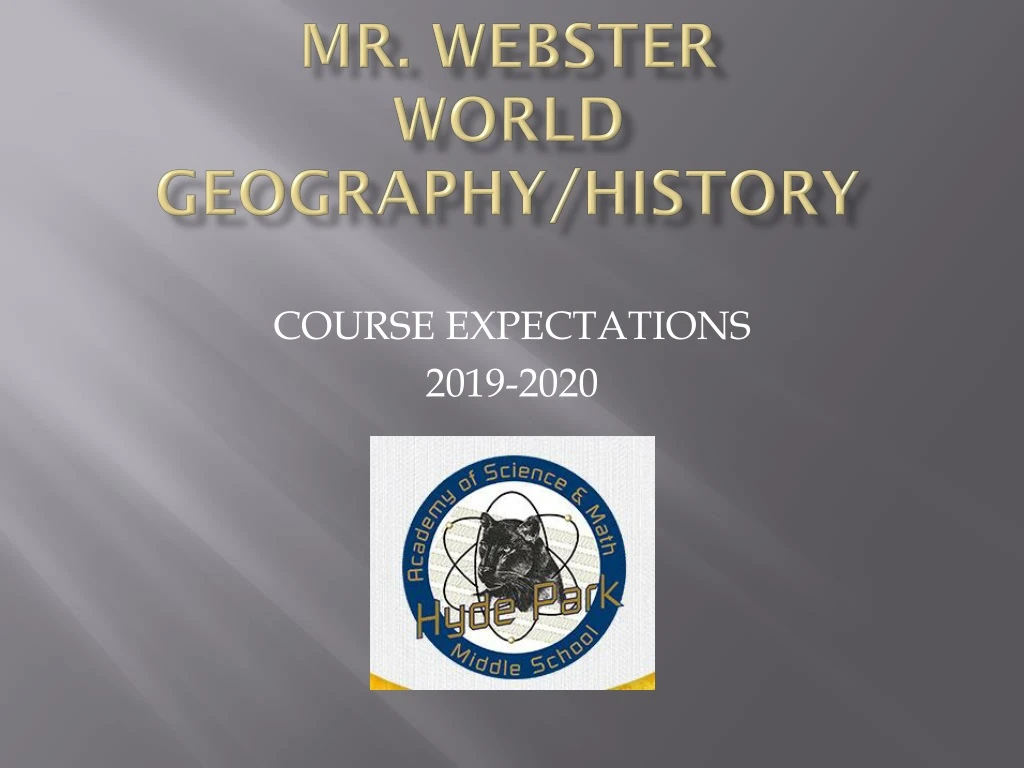 mr webster world geography history