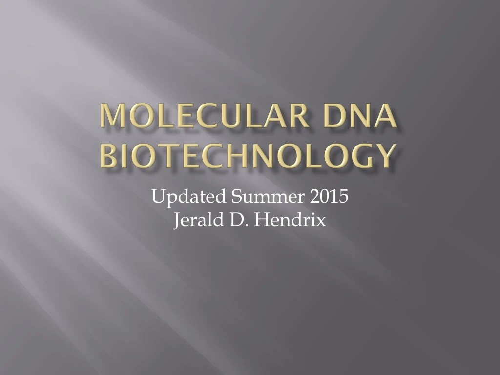 molecular dna biotechnology