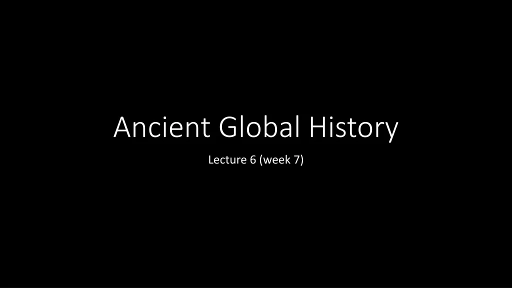 ancient global history