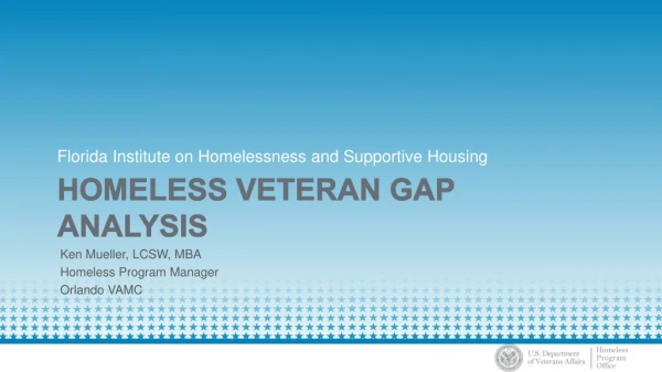 Homeless Veteran Gap analysis