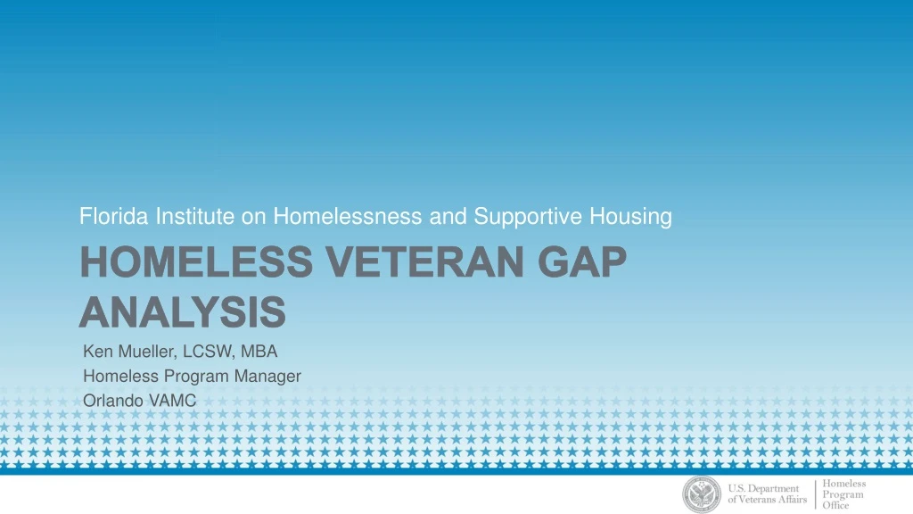 homeless veteran gap analysis
