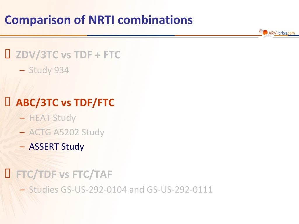 comparison of nrti combinations