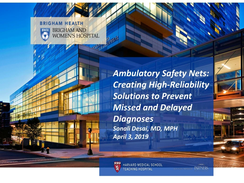 ambulatory safety nets creating high reliability