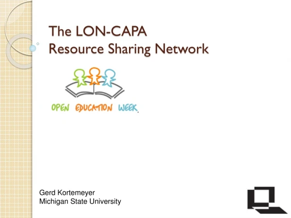 The LON-CAPA Resource Sharing Network