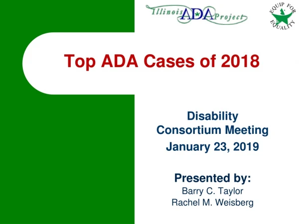 Top ADA Cases of 2018