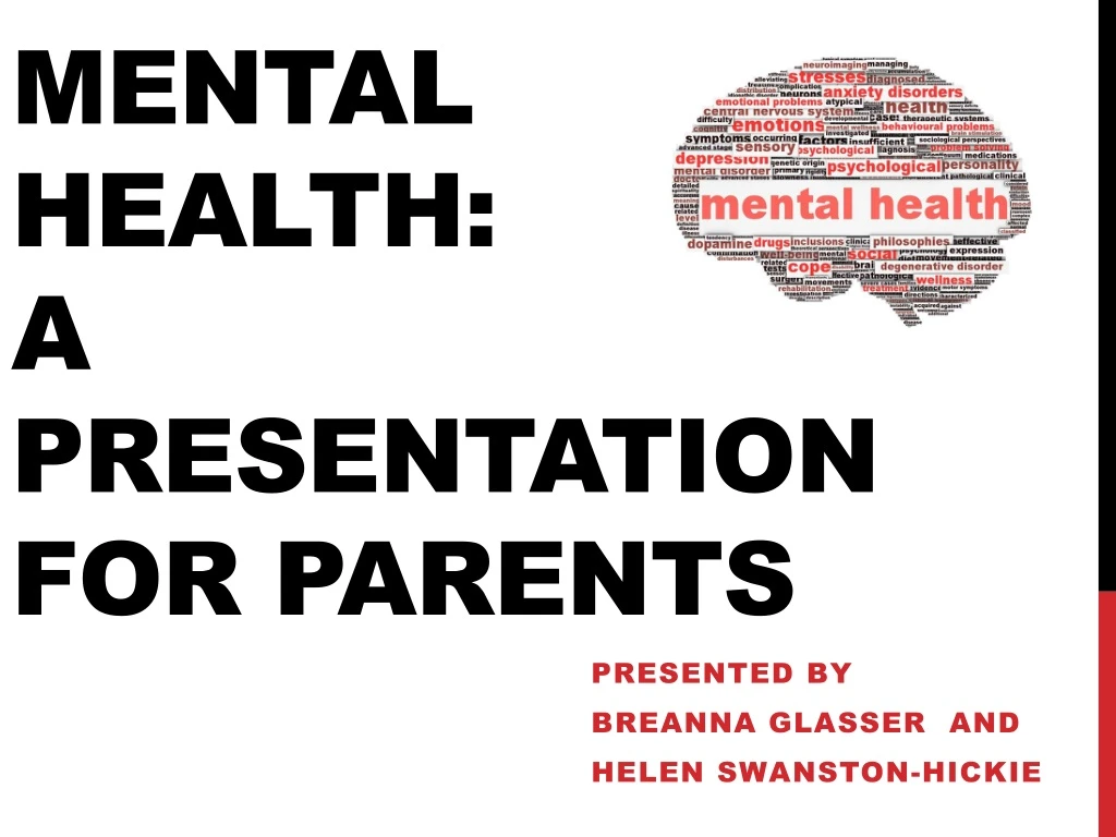 mental health a presentation for parents