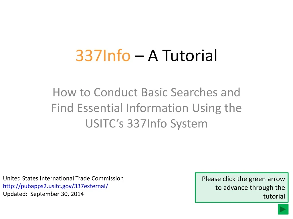 337info a tutorial