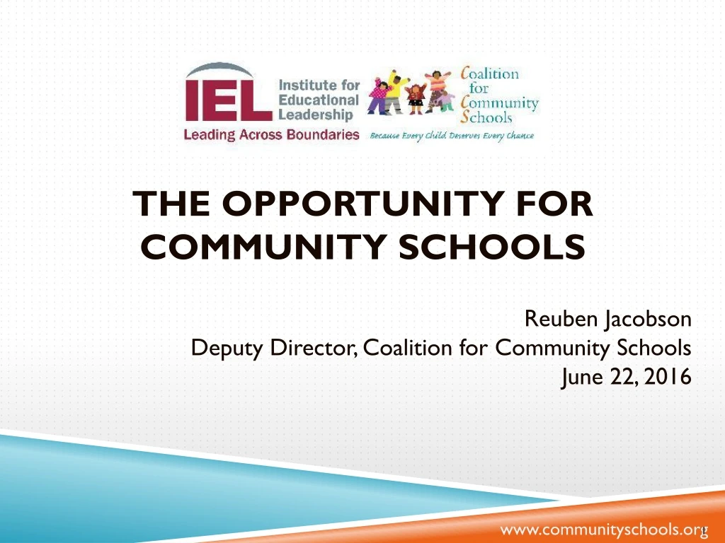 the opportunity for community schools