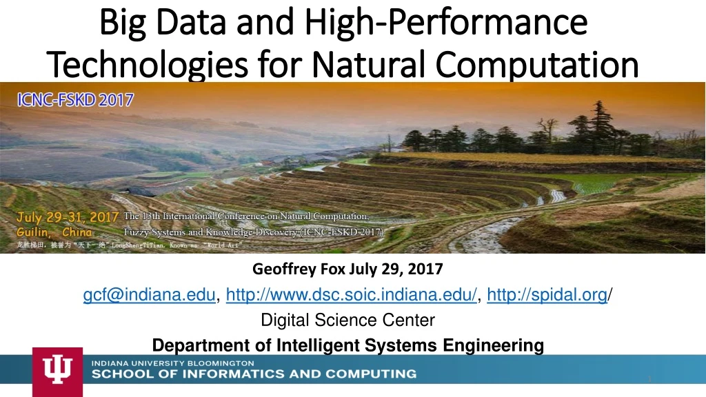 big data and high performance technologies for natural computation