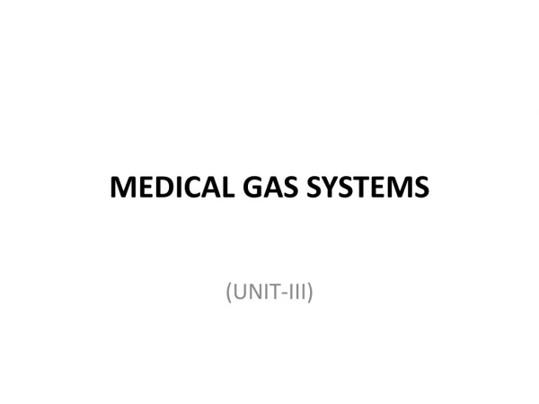 MEDICAL GAS SYSTEMS