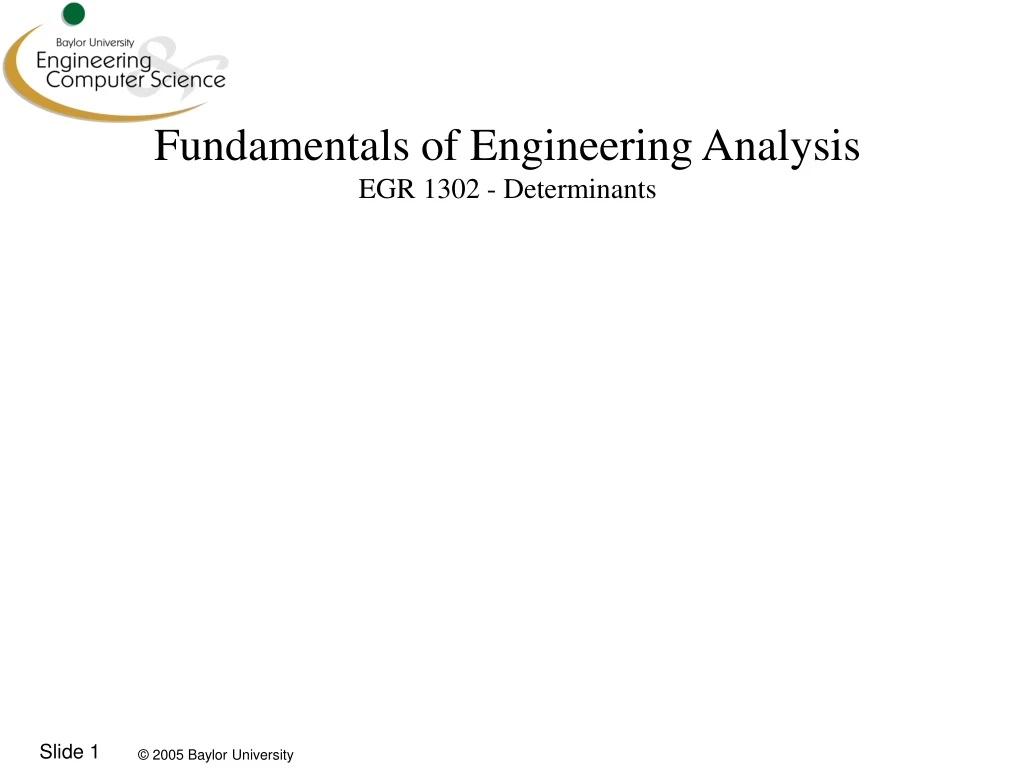 fundamentals of engineering analysis egr 1302