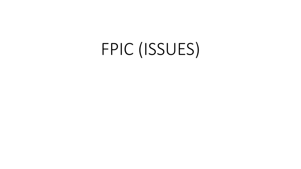 fpic issues