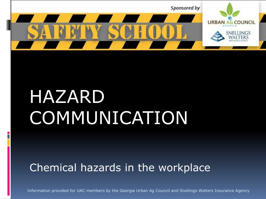 chemical hazards in the workplace