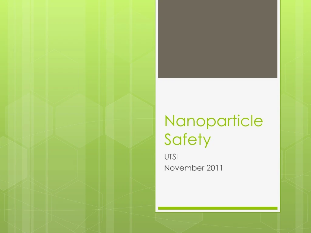 nanoparticle safety