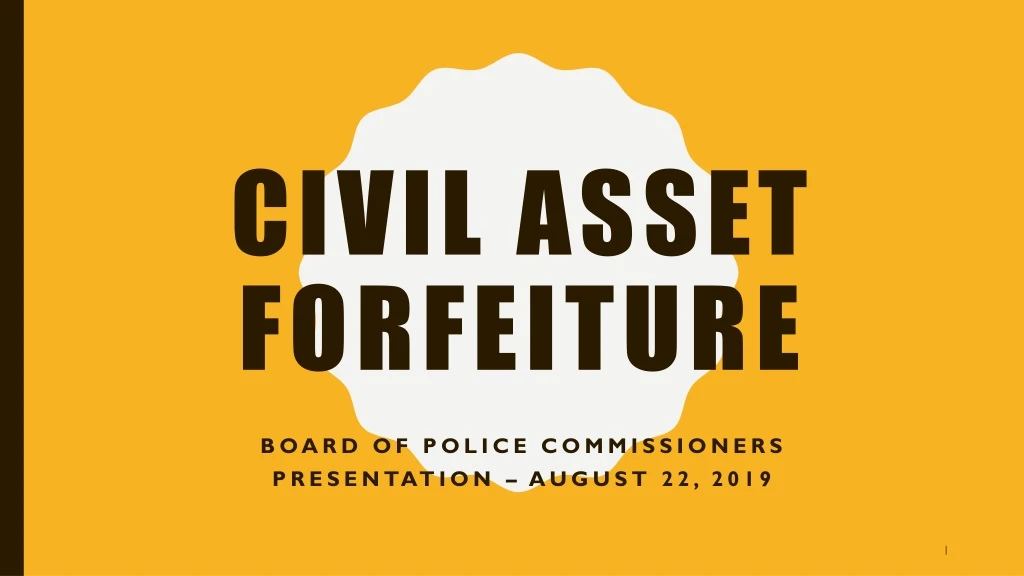civil asset forfeiture