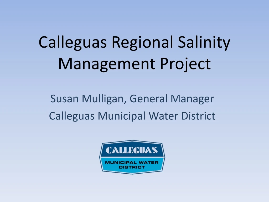 calleguas regional salinity management project