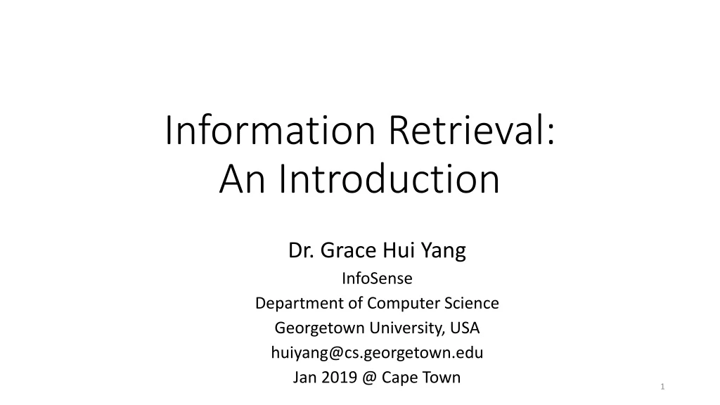 information retrieval an introduction