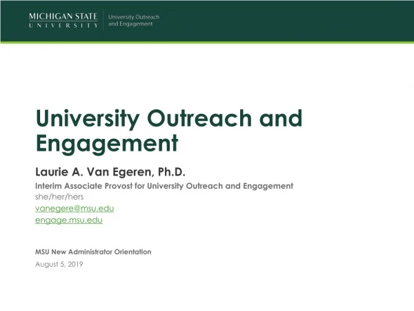 University Outreach and Engagement