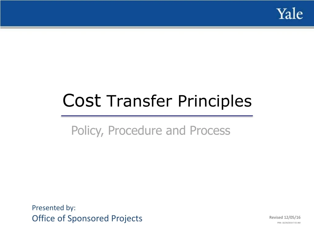 cost transfer principles