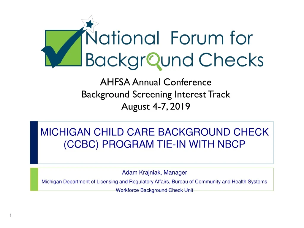 michigan child care background check ccbc program tie in with nbcp