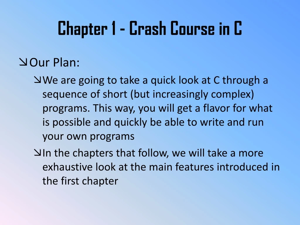 chapter 1 crash course in c