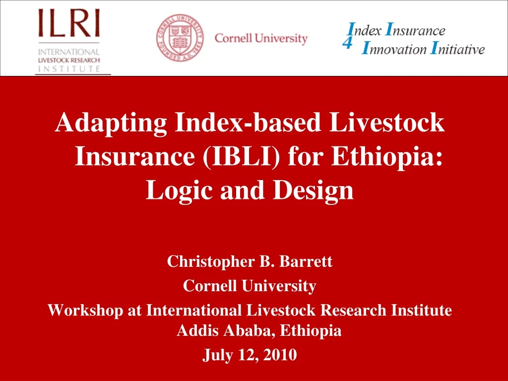adapting index based livestock insurance ibli