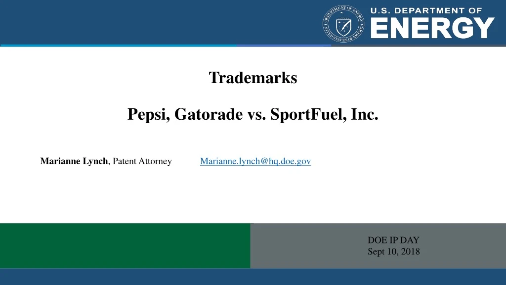 trademarks pepsi gatorade vs sportfuel inc