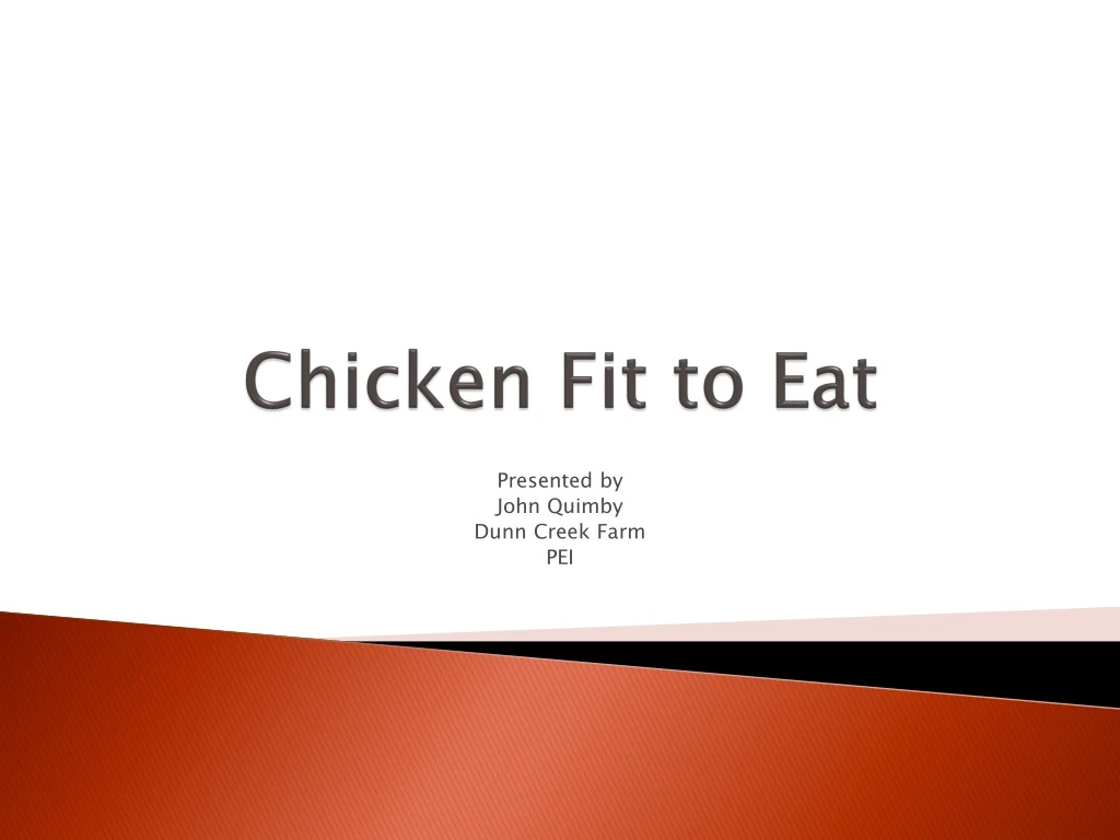 chicken fit to eat